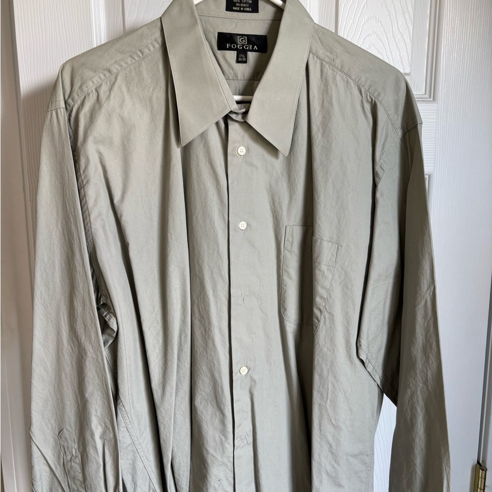 Men's Long-Sleeve Dress Shirt in Light Sage